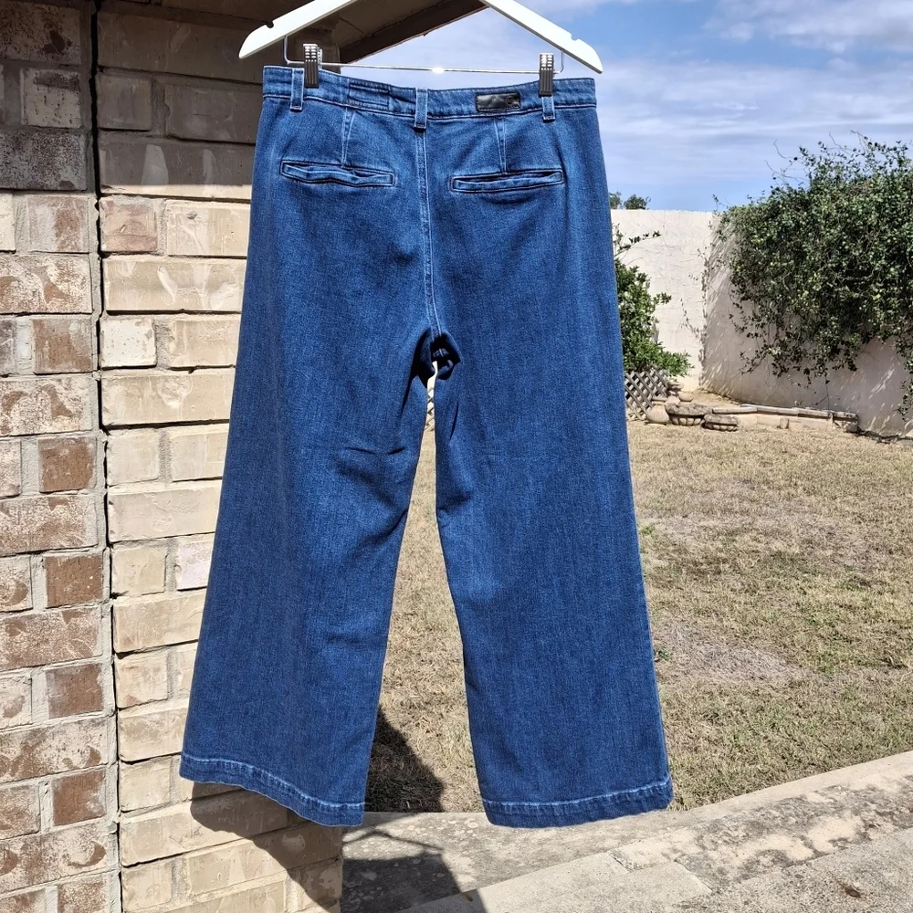 AG Adriano Goldschmied DANEEL High-Rise Wide Leg Crop Denim Jeans Women Size 30 - Picture 9 of 16